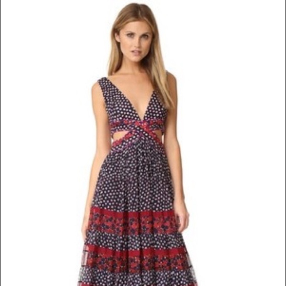 Diane Von Furstenberg Altessa Maxi Dress with Cut Outs